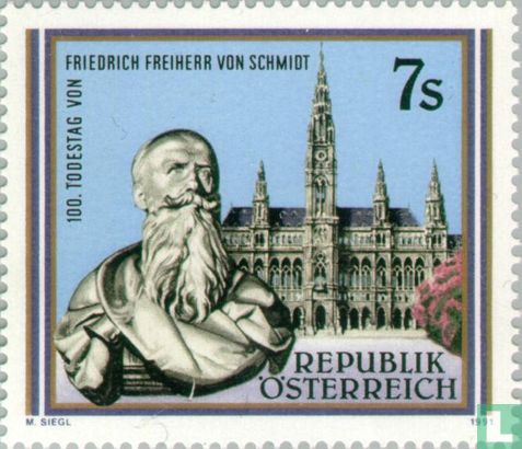100e sterfjaar Friedrich von Schmidt