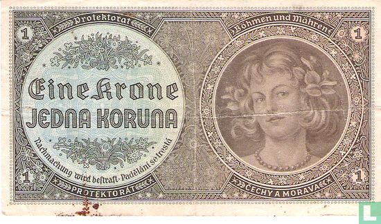 Bohemia Moravia 1 Krone - Image 1