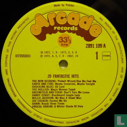 20 Fantastic Hits By the Original Artists - Volume One - Afbeelding 3