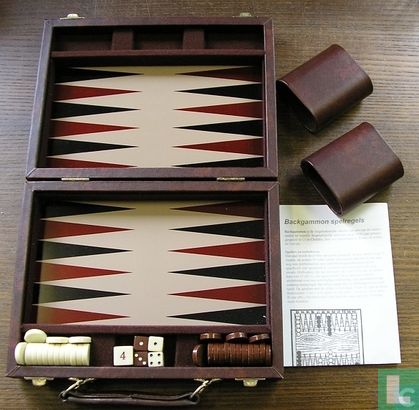 Backgammon magnetisch in kleine koffer - Afbeelding 2