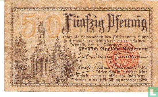 Detmold 50 Pfennig 1918 - Afbeelding 1