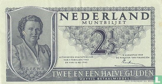 Pays-Bas 2.5 Gulden - Image 1