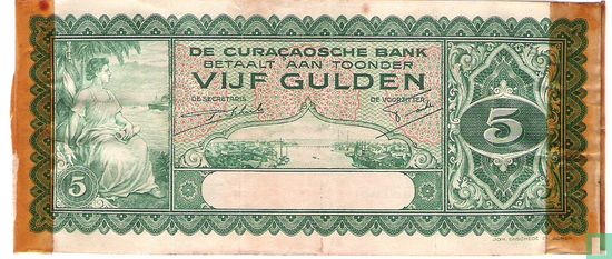 Curaçao 5 Gulden (PLNA11.1b) - Afbeelding 1