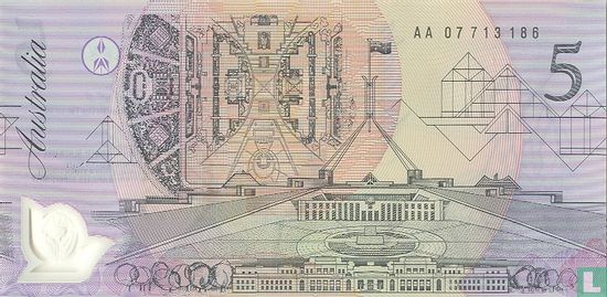 Australia 5 Dollars ND (1992) - Image 2