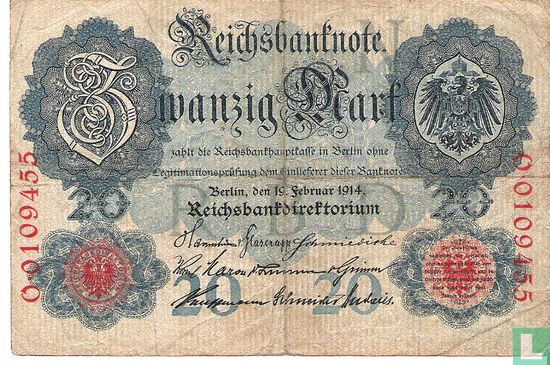 Deutschland 20 Mark 1914 (S.46 - Ros.47b) - Bild 1