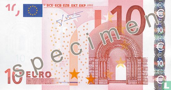 Eurozone 10 Euro (Specimen) - Image 1