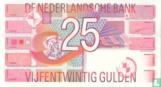 25 niederländische Gulden - Bild 1