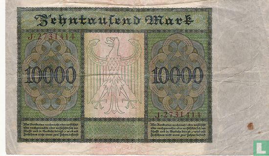 Duitsland 10.000  Mark 1922 (P.70 - Ros.68a) - Afbeelding 2