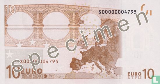 Eurozone 10 Euro (Specimen) - Afbeelding 2