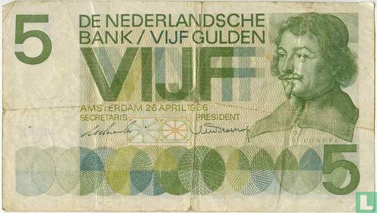 Nederland 5 gulden (PL22.e) - Afbeelding 1