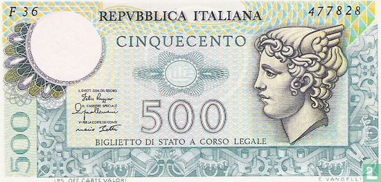 Italië 500 Lire  - Afbeelding 1