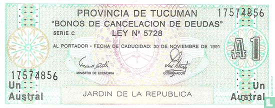 Argentinië 1 Austral 1991 (Tucuman) - Afbeelding 1
