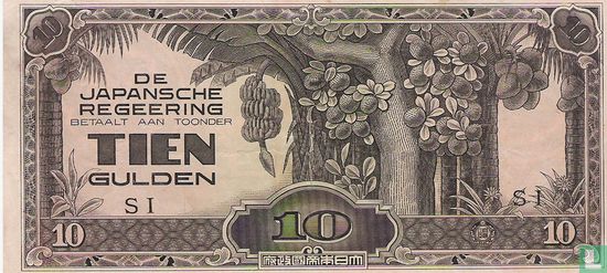 Nederlands Indië 10 Gulden  - Afbeelding 1