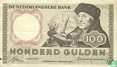 100 guilder Netherlands 1953 - Image 1