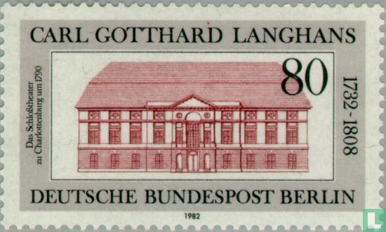 Langhans, Carl Gotthard 250 years