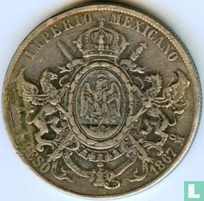 Mexique 1 peso 1867 - Image 1