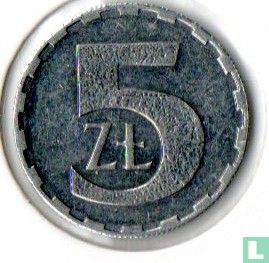 Pologne 5 zlotych 1989 - Image 2