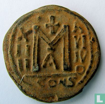 Byzantijnse Rijk  40 nummi (follis)  610-641 CE - Afbeelding 1