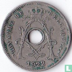 Belgique 5 centimes 1922 (FRA) - Image 1