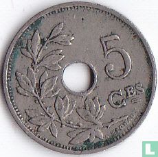 Belgium 5 centimes 1922 (FRA) - Image 2