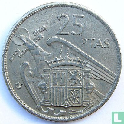 Spanje 25 pesetas 1957 (68) - Afbeelding 1