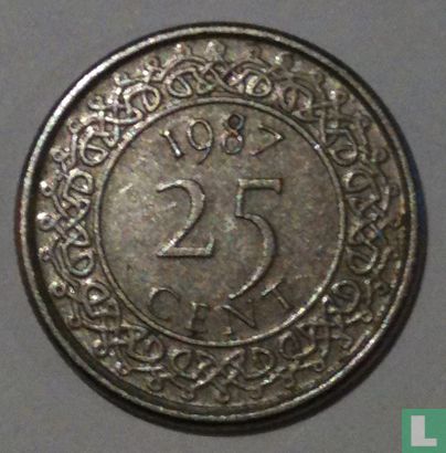 Suriname 25 cents 1987 - Afbeelding 1