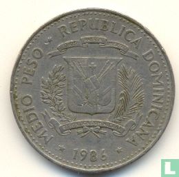 Dominican Republic ½ peso 1986 - Image 1