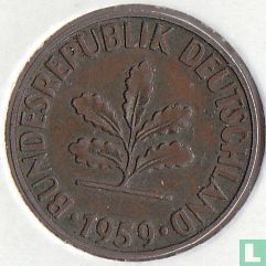 Allemagne 2 pfennig 1959 (J) - Image 1