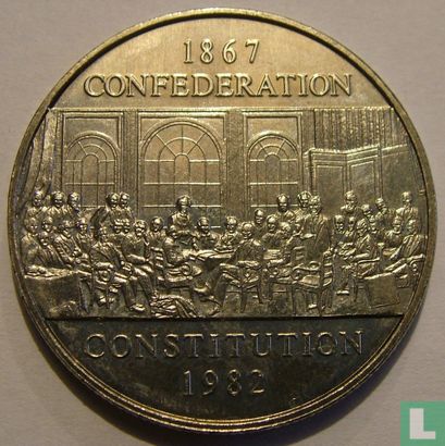 Canada 1 dollar 1982 "Constitution" - Image 2