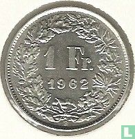 Zwitserland 1 franc 1962 - Afbeelding 1