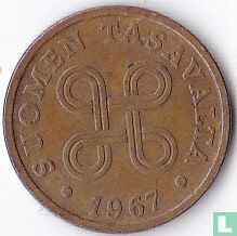 Finlande 5 penniä 1967 - Image 1