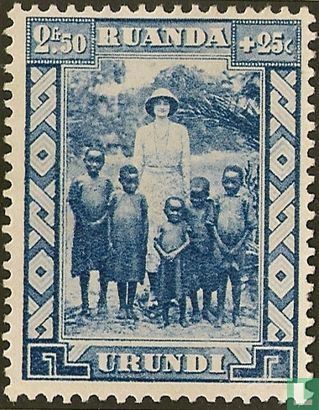 Koningin Astrid en inheemse kinderen