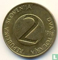 Slovenia 2 tolarja 1998 - Image 1