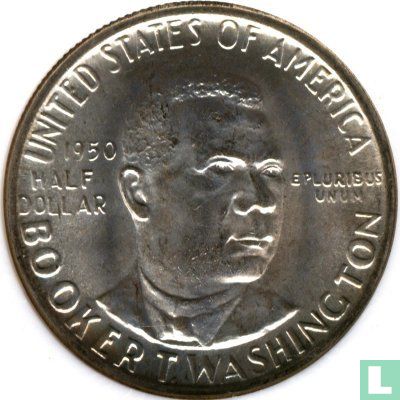 États-Unis ½ dollar 1950 (sans lettre) "Booker T. Washington memorial" - Image 1