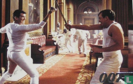 James Bond and Gustav Graves engage in a friendly round of fencing - Image 1