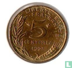 Frankrijk 5 centimes 1997 - Afbeelding 1