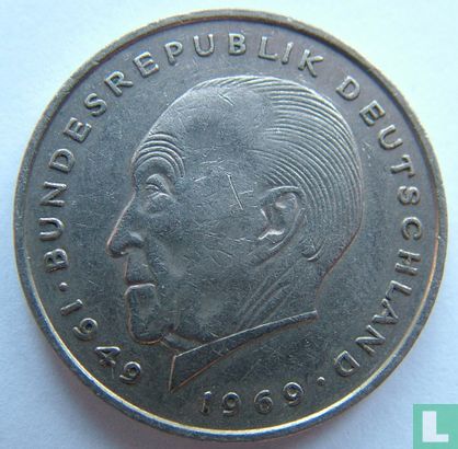 Germany 2 mark 1973 (G - Konrad Adenauer) - Image 2
