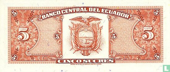 Ecuador 5 Sucres IC - Afbeelding 2