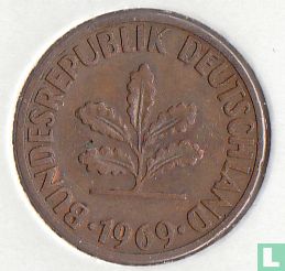 Allemagne 2 pfennig 1969 (G) - Image 1