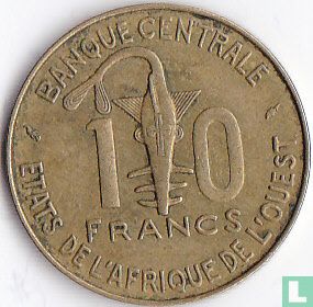 États d'Afrique de l'Ouest 10 francs 1975 - Image 2