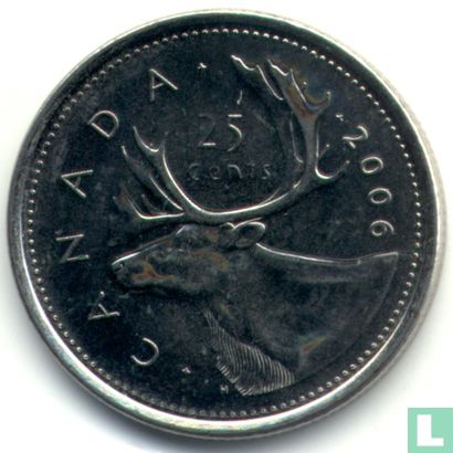 Canada 25 cents 2006 (sans marque d'atelier) - Image 1
