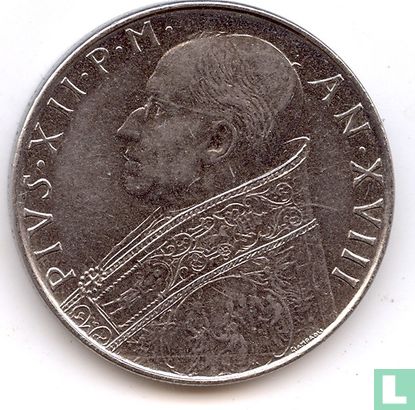 Vaticaan 100 lire 1956 (type 2) - Afbeelding 2