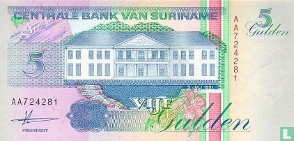 Suriname 5 Gulden 1991 - Bild 1