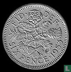 Royaume-Uni 6 pence 1953 - Image 1