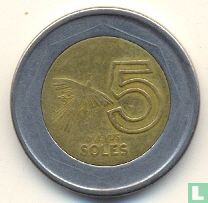 Pérou 5 nuevos soles 1995 - Image 2