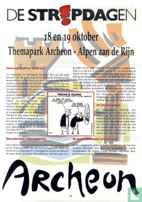 De Stripdagen - 18 en 19 oktober - Themapark Archeon - Alpen aan de Rijn - Bild 1