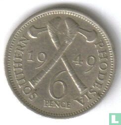 Zuid-Rhodesië 6 pence 1949 - Afbeelding 1