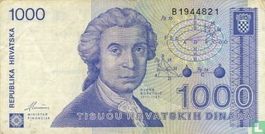 Croatia 1,000 Dinara - Image 1