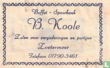 Buffet Spaarbank B. Koole
