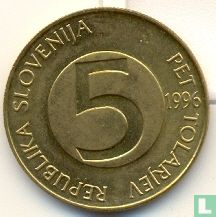 Slovenië 5 tolarjev 1996 - Afbeelding 1